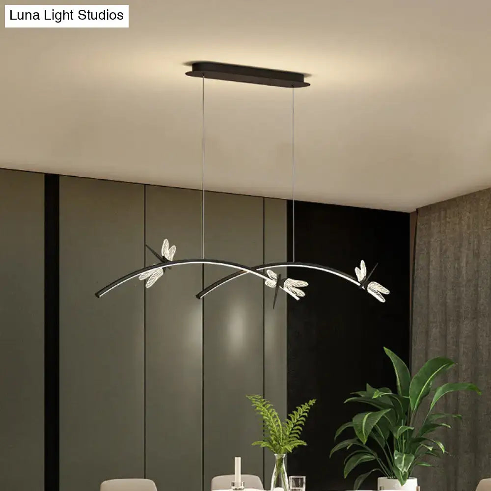 Black Linear LED Pendant