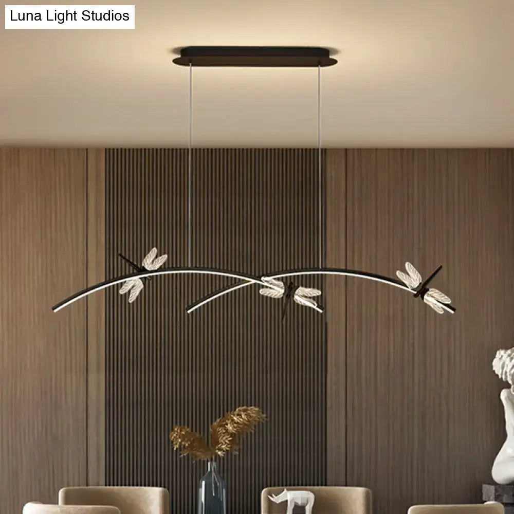 Black Linear LED Pendant