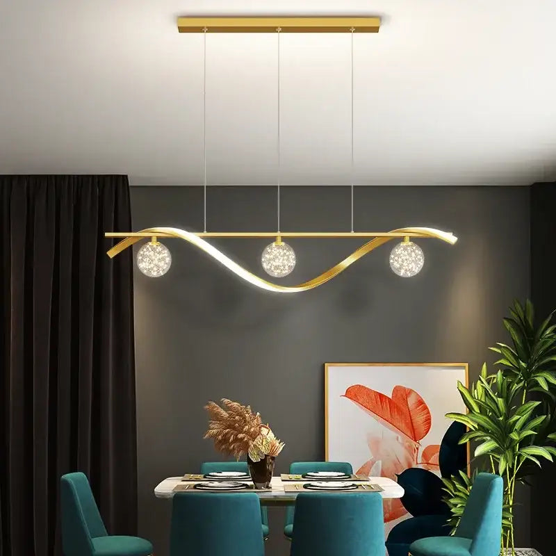 Black Glass Ball Pendant 100cm Golden or Black