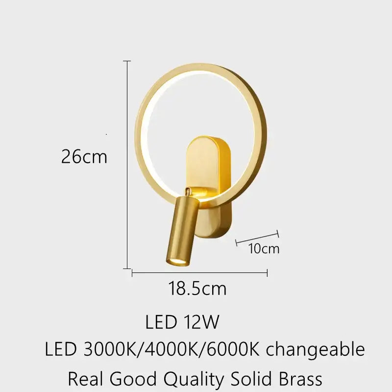 Black Adjustable Spotlight Lamp Solid Brass