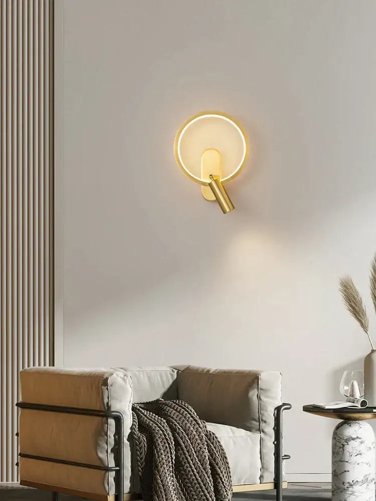 Black Adjustable Spotlight Lamp Solid Brass
