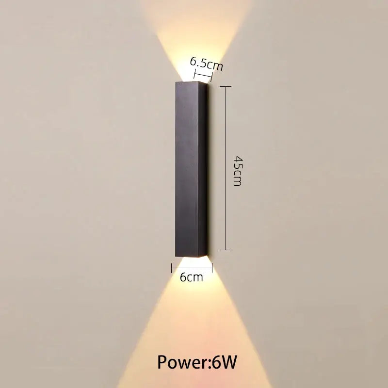 Black Modern LED Sconce Dual-Directional Light