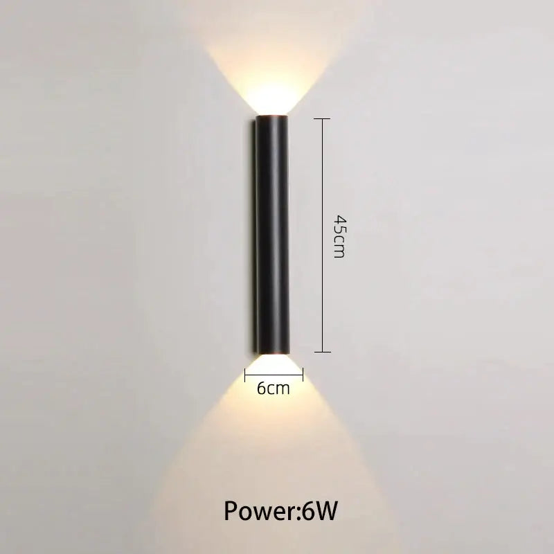 Black Modern LED Sconce Dual-Directional Light