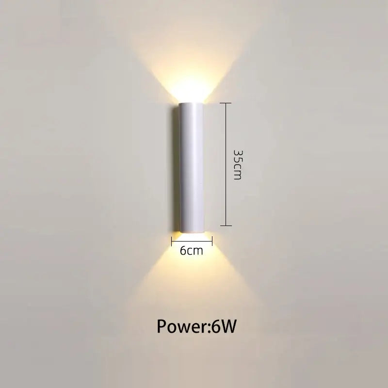 Black LED Wall Lamp for Bedroom and TV Area