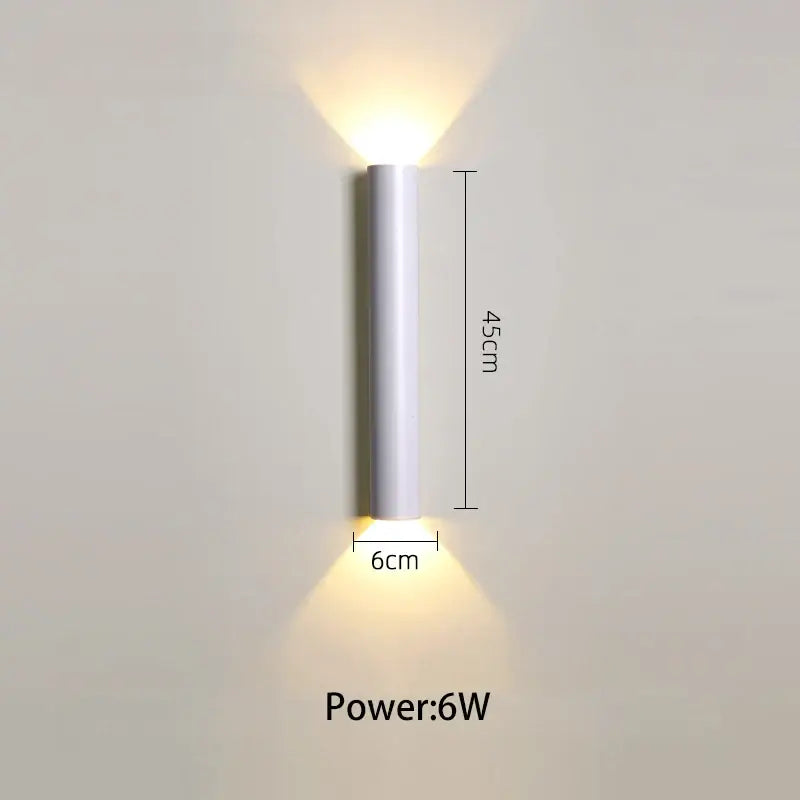 Black LED Wall Lamp for Bedroom and TV Area