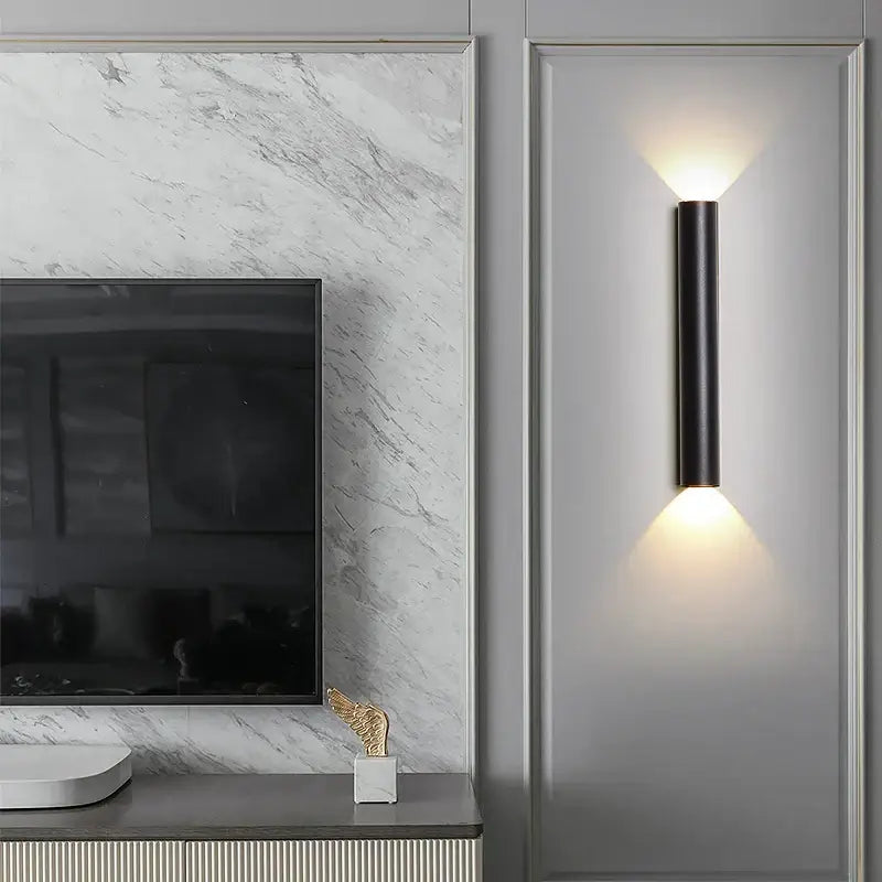 Black LED Wall Lamp for Bedroom and TV Area