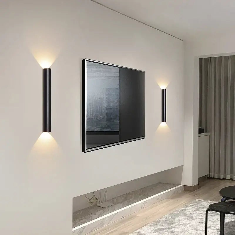 Black LED Wall Lamp for Bedroom and TV Area