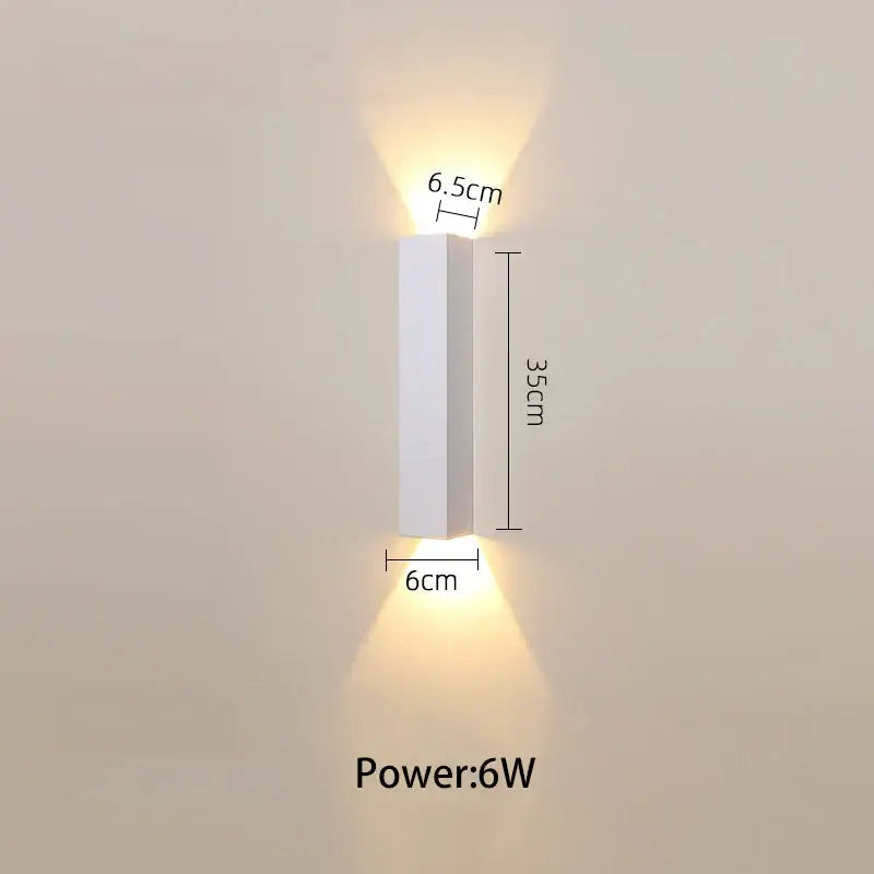 Black LED Wall Lamp for Bedroom and TV Area