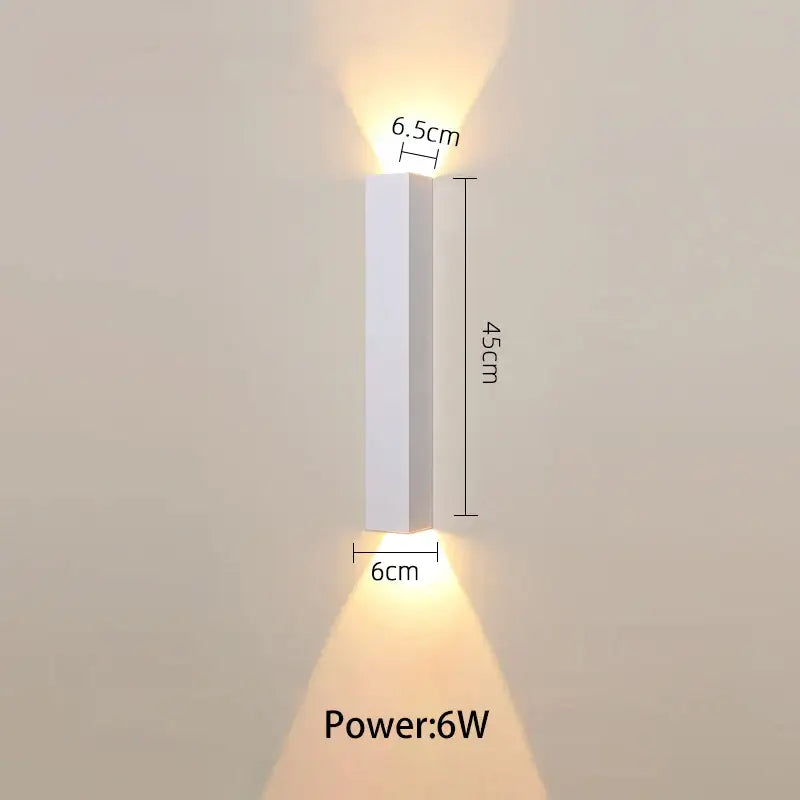 Black LED Wall Lamp for Bedroom and TV Area