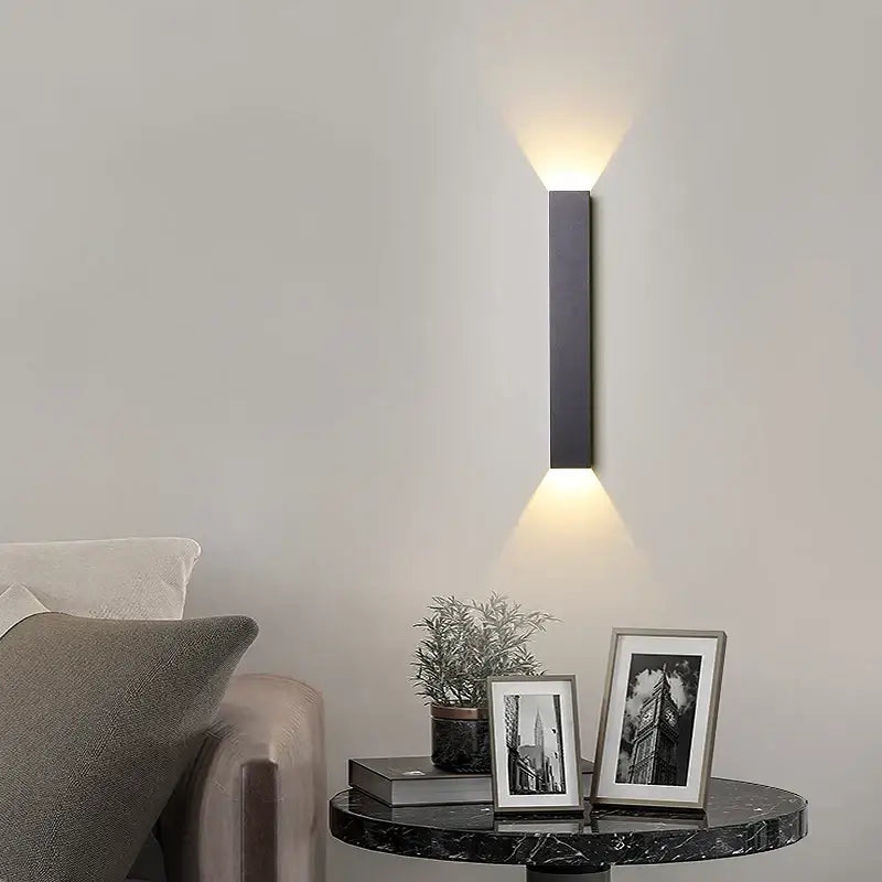 Black LED Wall Lamp for Bedroom and TV Area