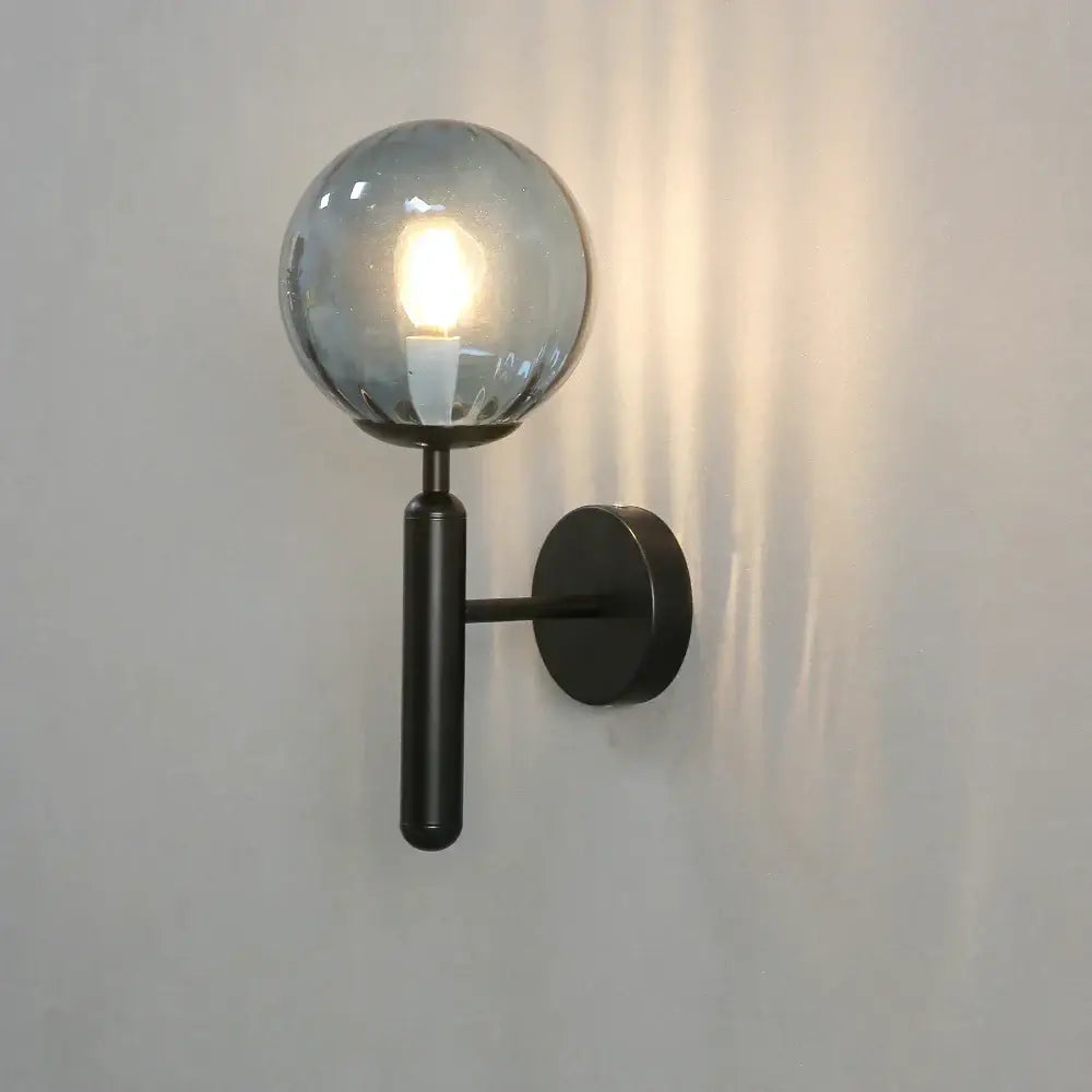 Black Smoked Glass Wall Lamp