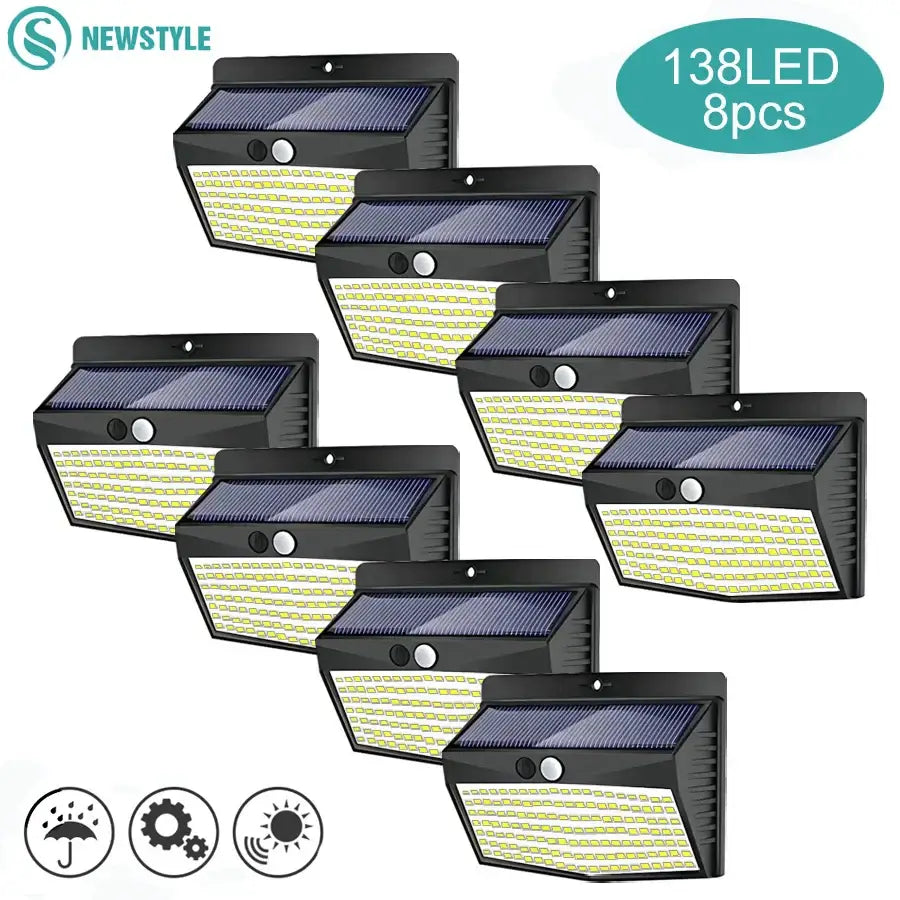 Black Solar Security Light