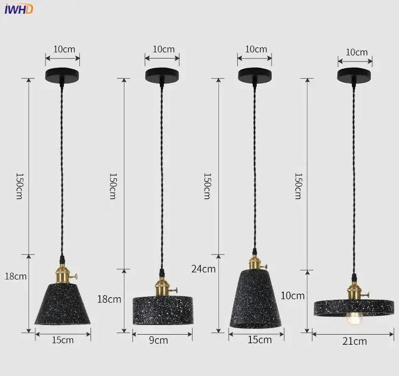 Black Cement Pendant Lamp