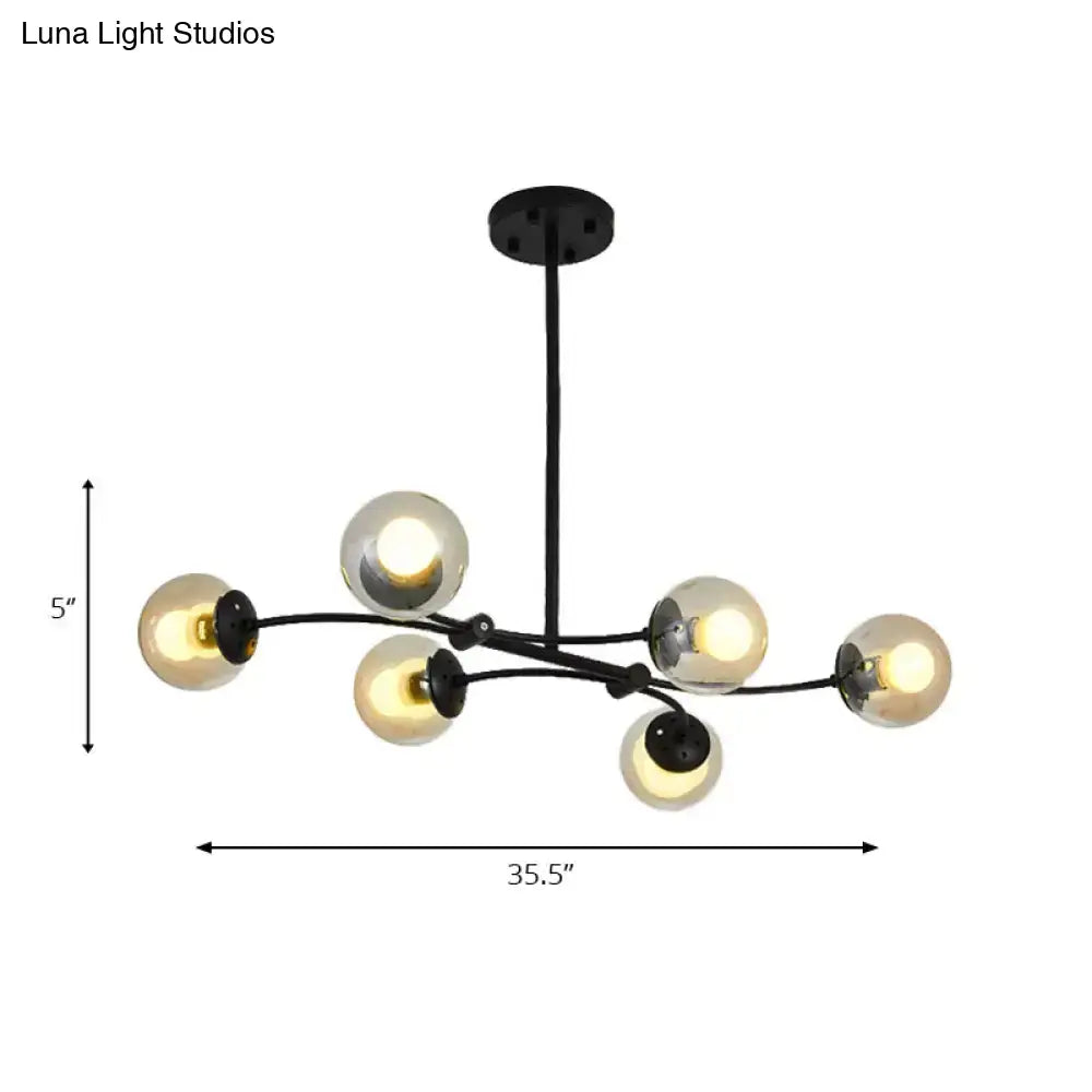 Black Sphere Buffet Chandelier