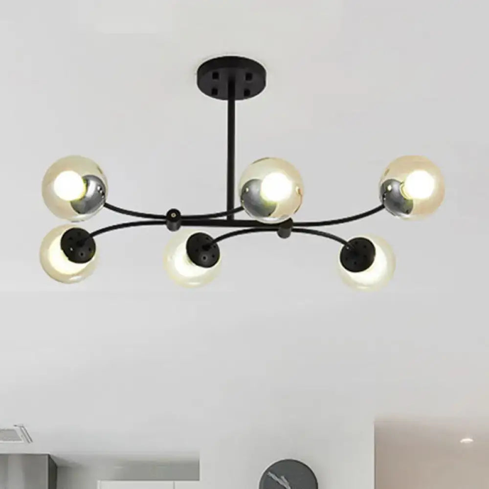 Black Sphere Buffet Chandelier