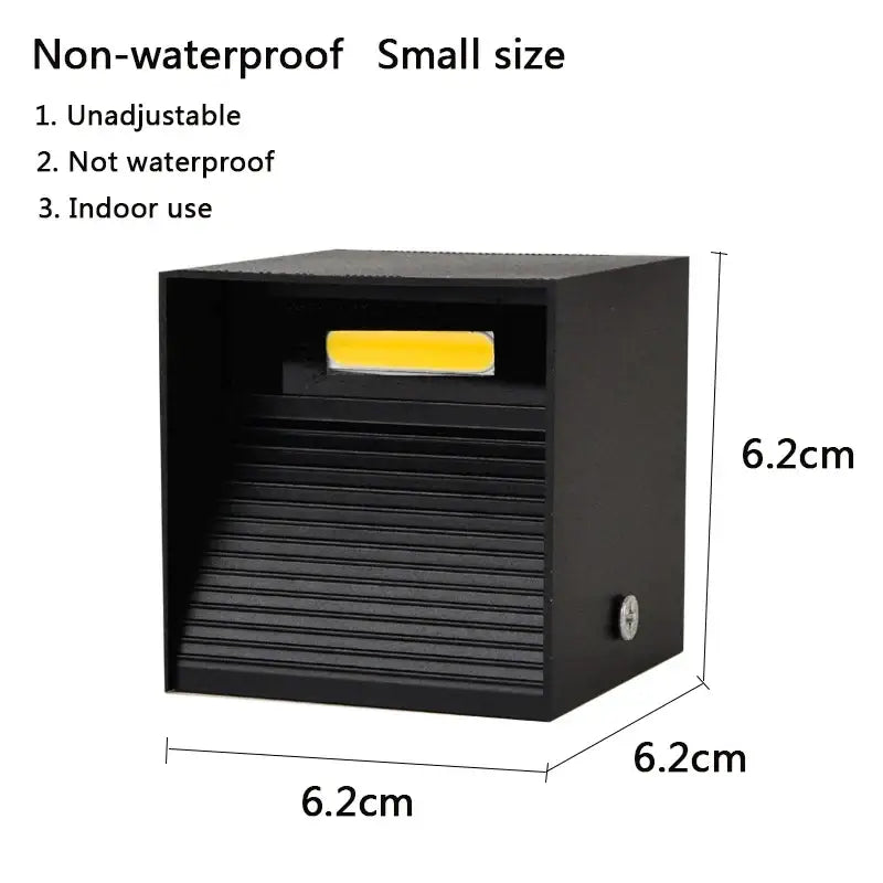 Black Square LED Wall Lamp