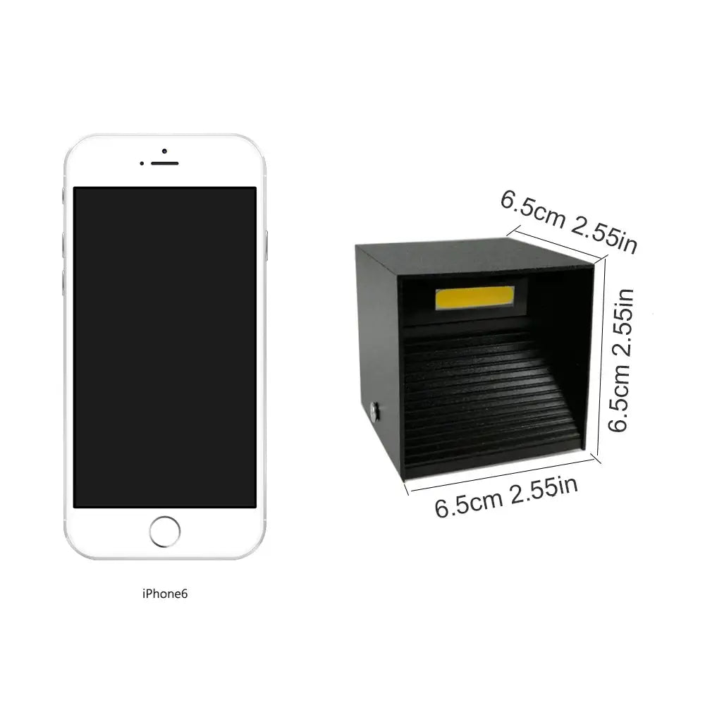 Black Square LED Wall Lamp