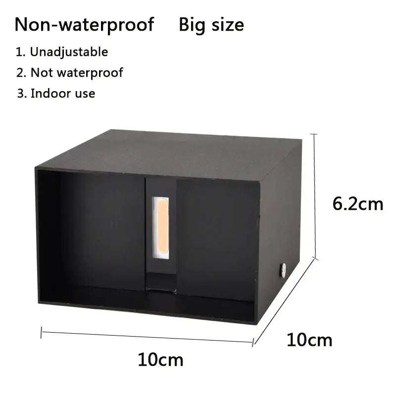 Black Square LED Wall Lamp