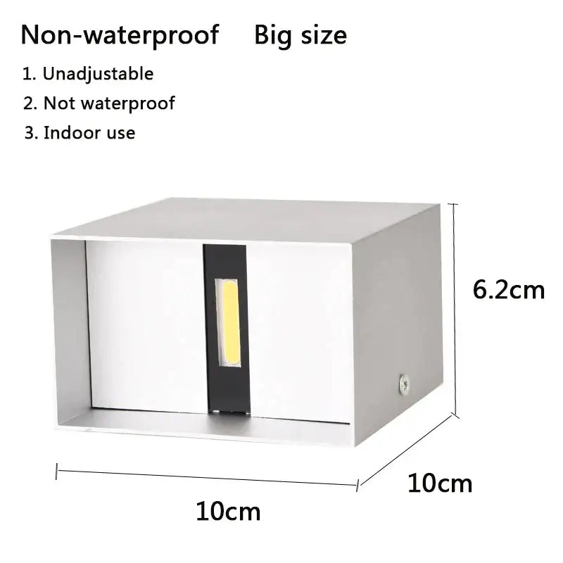 Black Square LED Wall Lamp