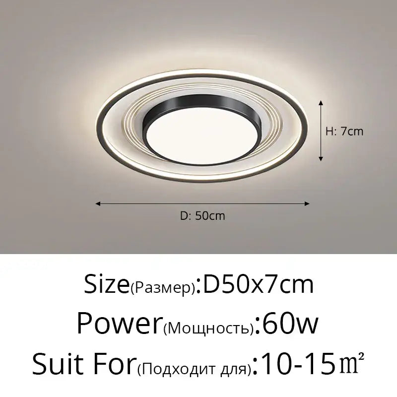 Black Square Dimmable Light