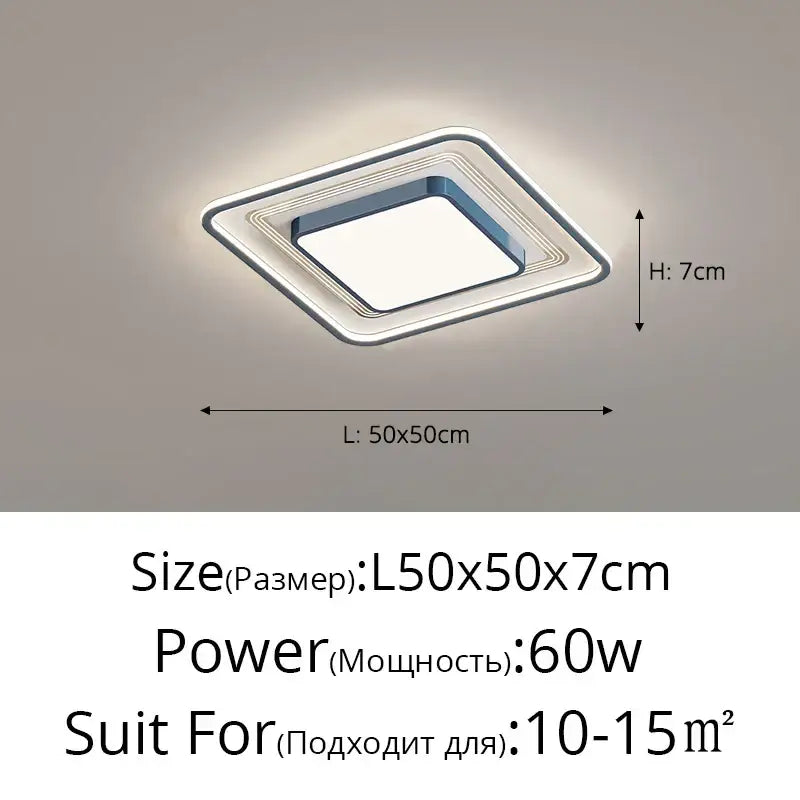 Black Square Dimmable Light