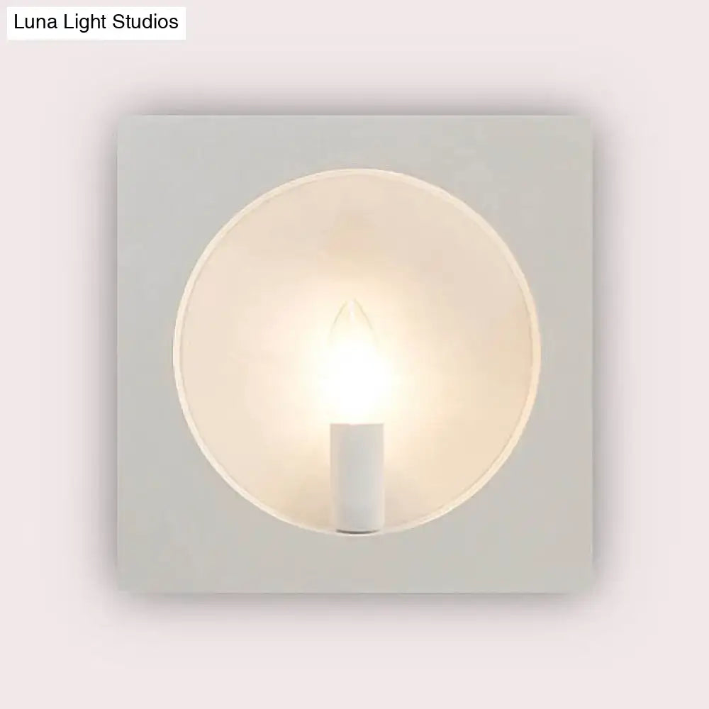 Black Square Glass Sconce