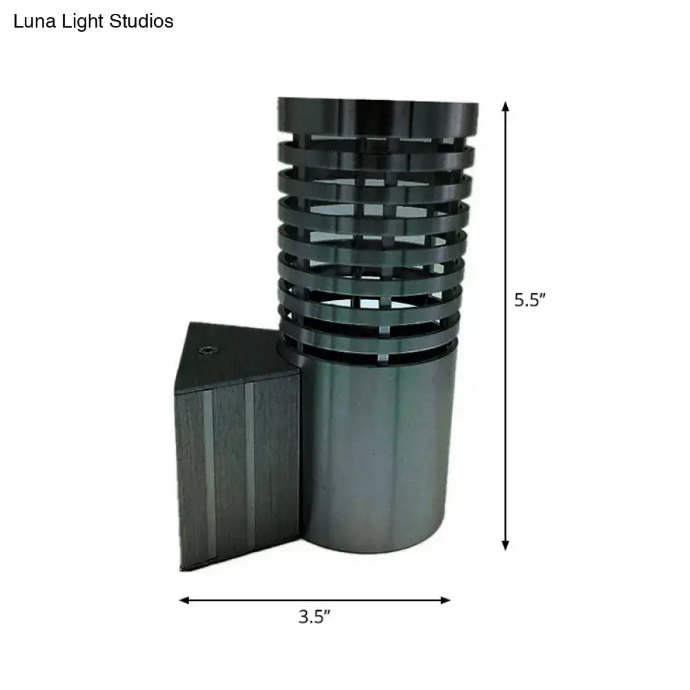 Black Stacked Ring Sconce