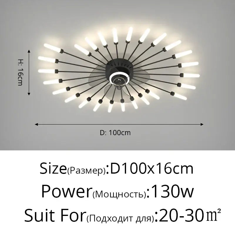 Black Starburst Ceiling Fan