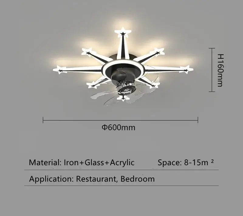 Black Starburst Ceiling Fan