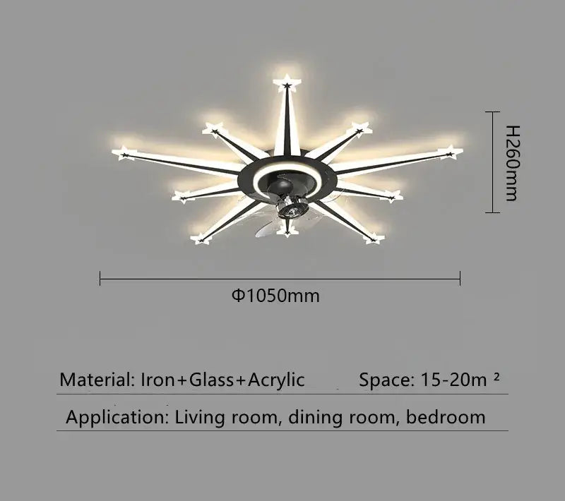 Black Starburst Ceiling Fan
