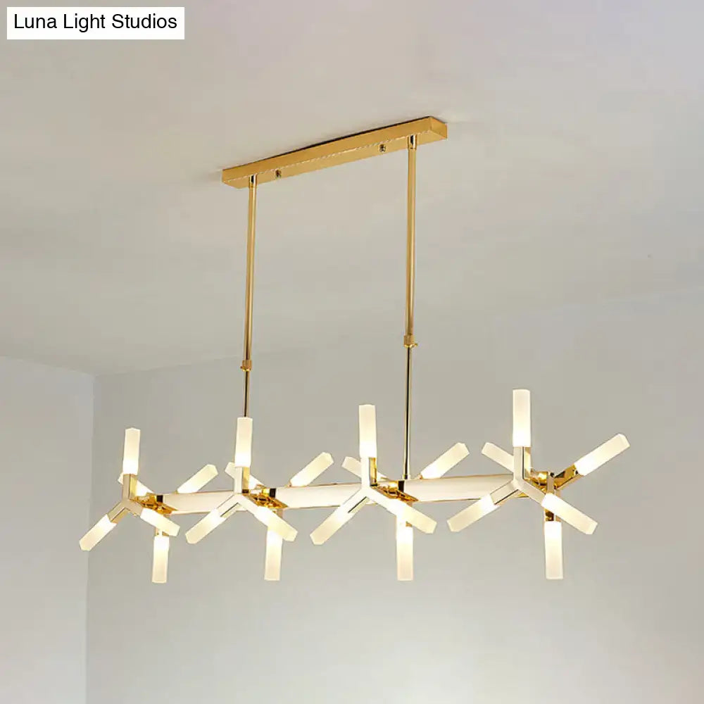 Black Linear Acrylic Chandelier