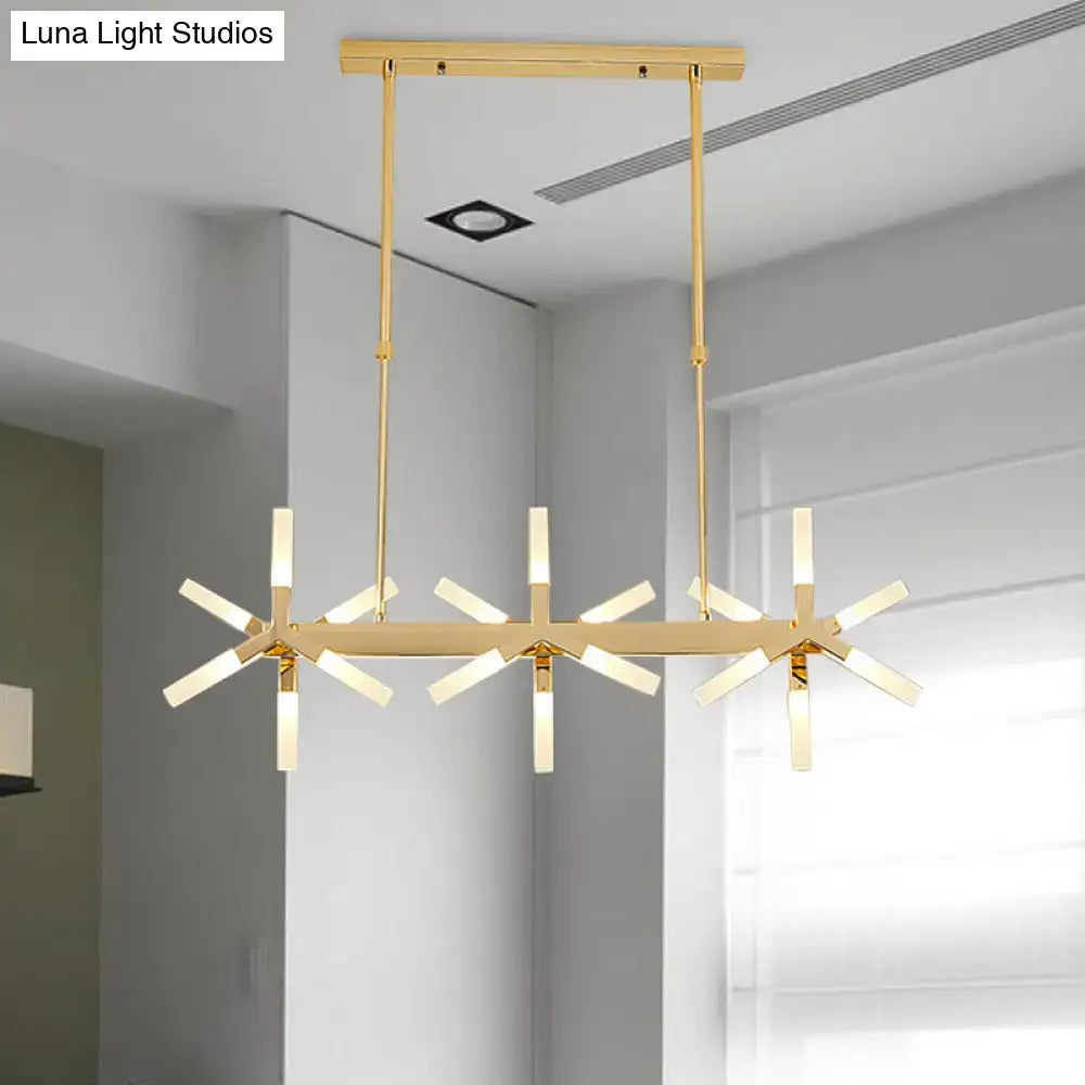 Black Linear Acrylic Chandelier
