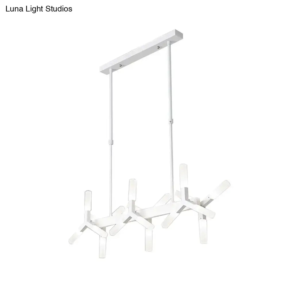Black Linear Acrylic Chandelier