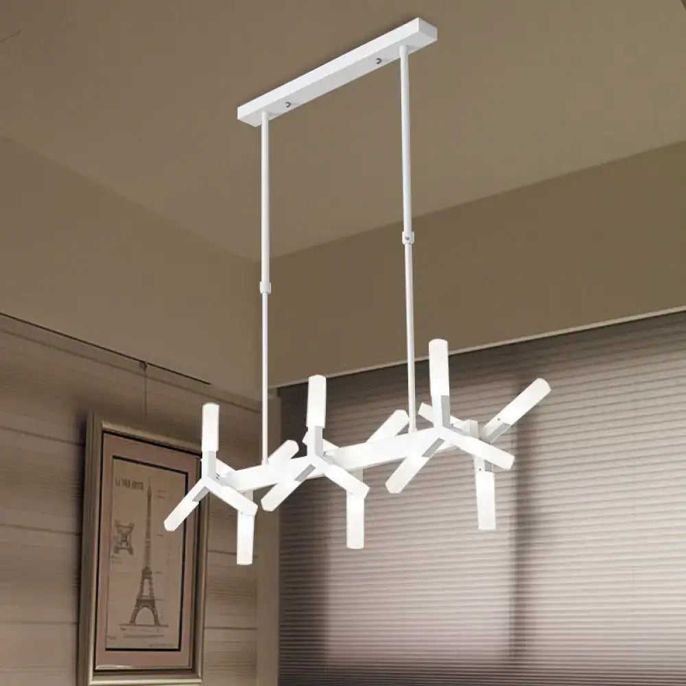 Black Linear Acrylic Chandelier