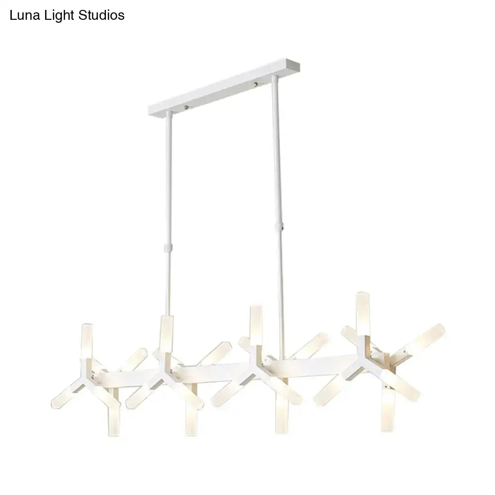 Black Linear Acrylic Chandelier
