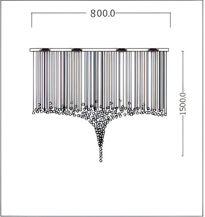 Black Stone Crystal Chandelier