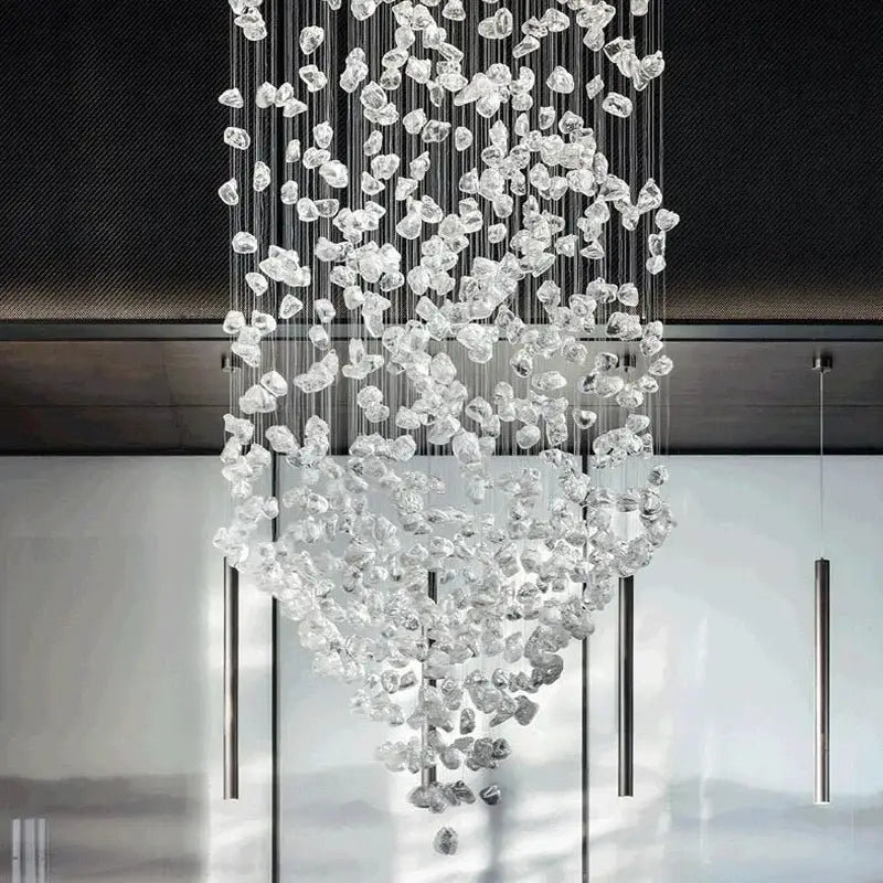 Black Stone Crystal Chandelier