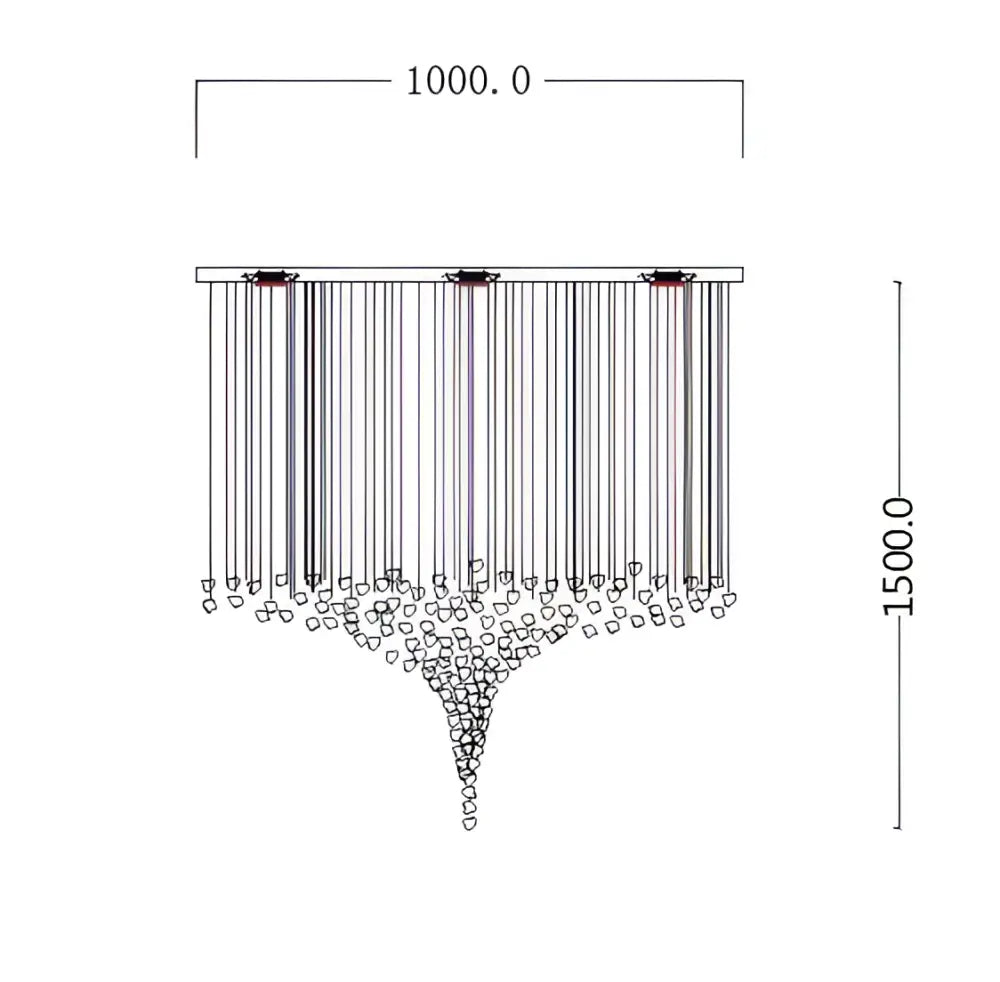 Black Stone Crystal Chandelier