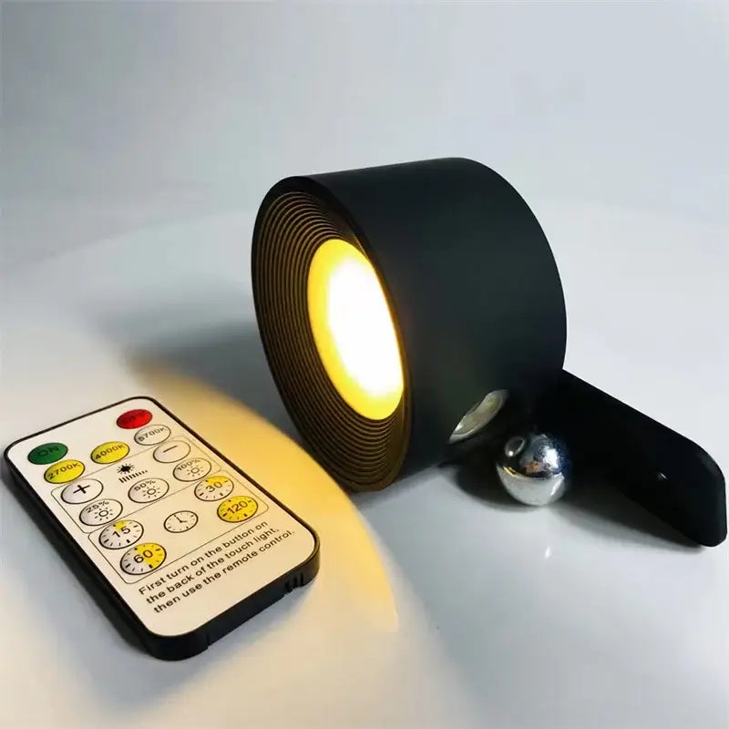 Black LED USB Wall Lamp
