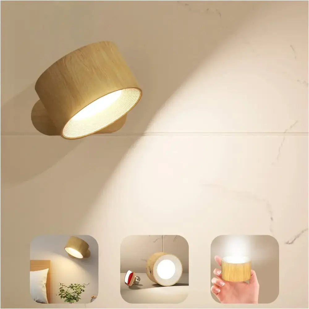 Black LED USB Wall Lamp