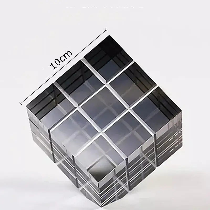 Black Crystal Cube Ornament