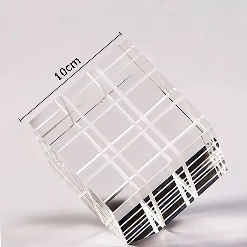 Black Crystal Cube Ornament