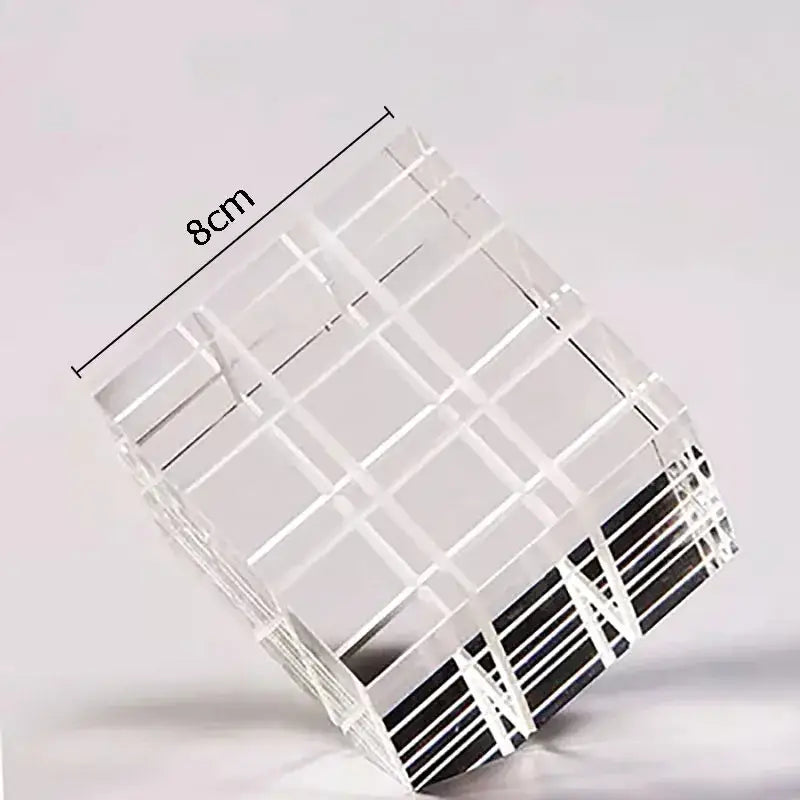 Black Crystal Cube Ornament