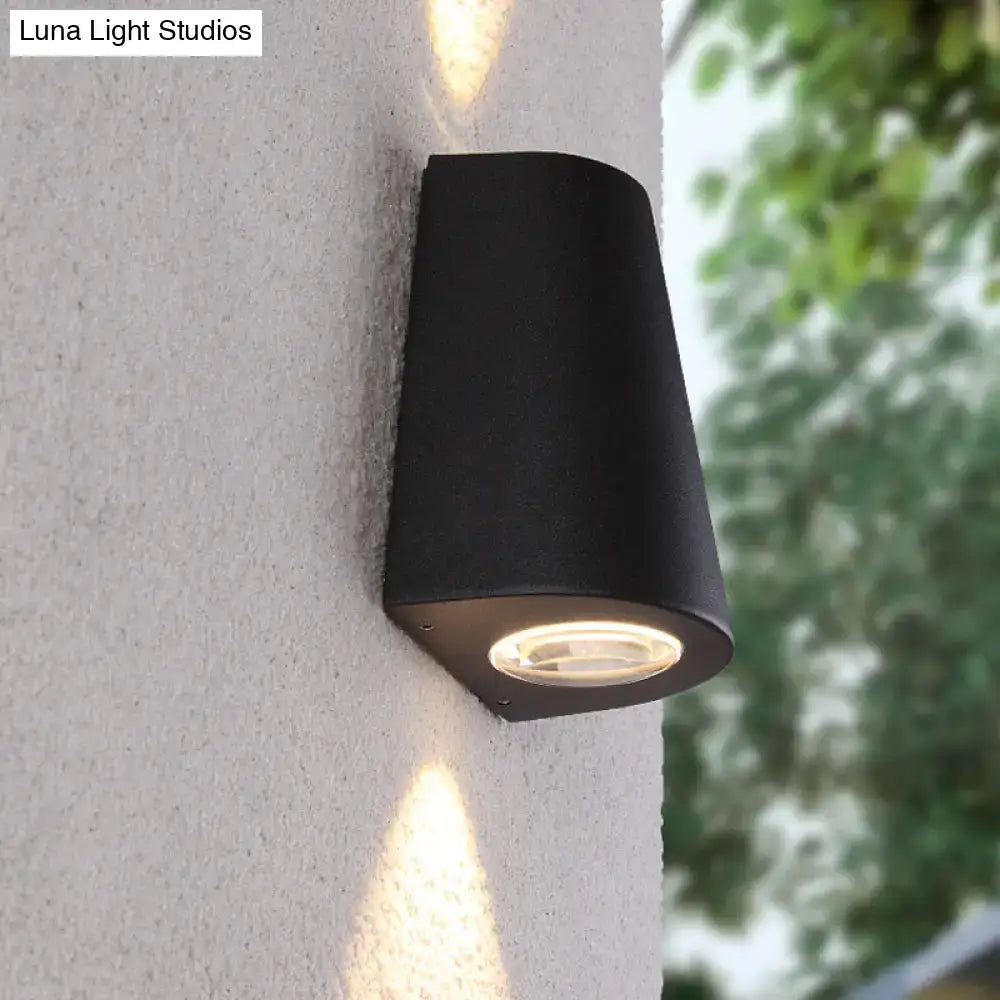 Black Trapezoid Wall Light
