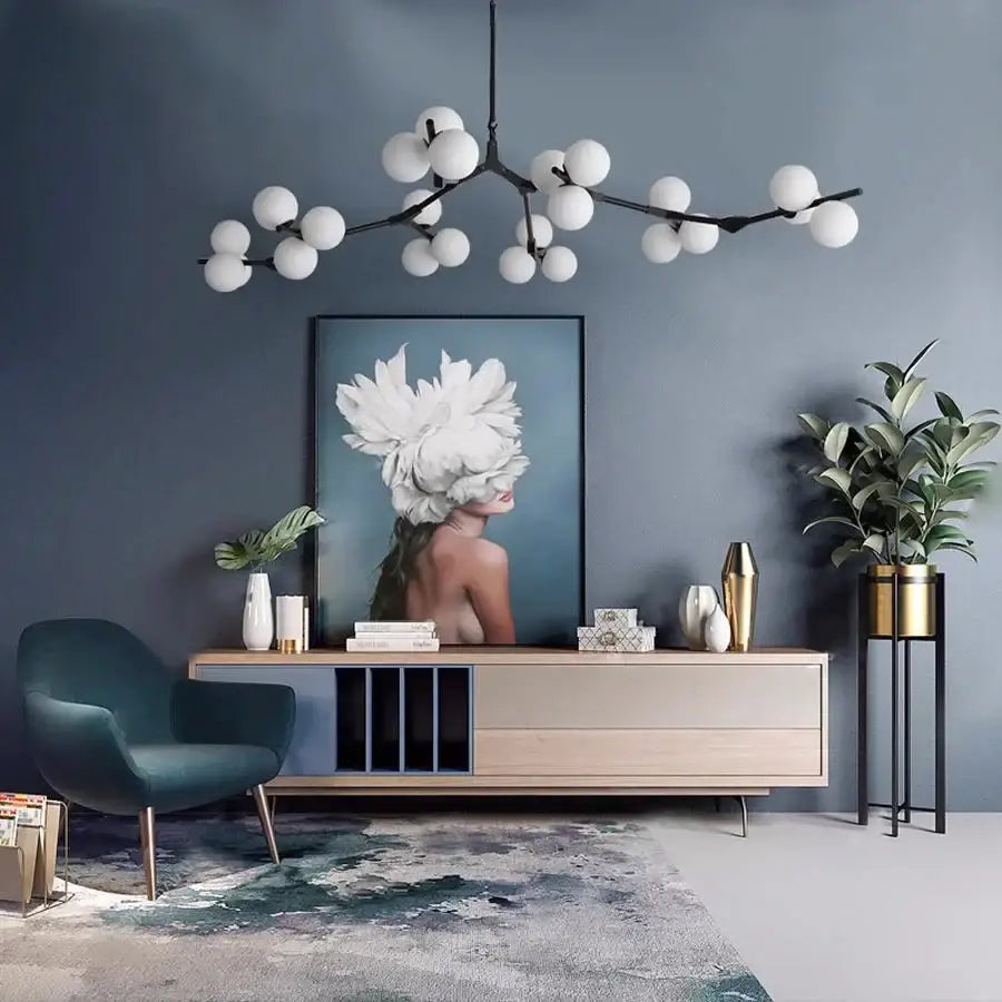 Black Branch Ceiling Light