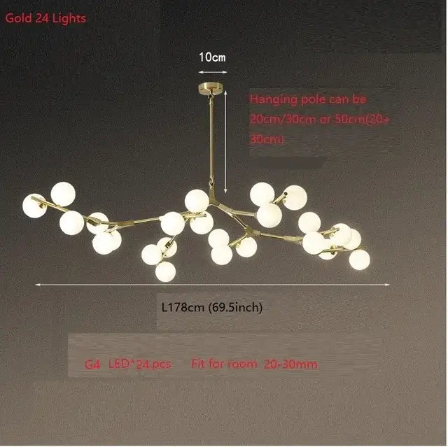Black Branch Ceiling Light