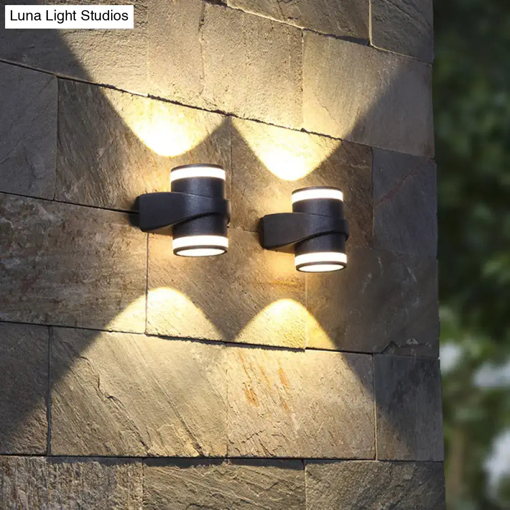 Black Tubular Wall Sconce