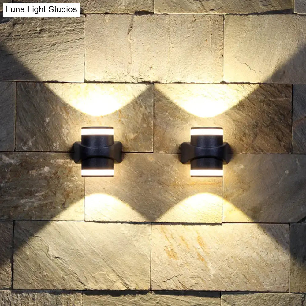 Black Tubular Wall Sconce