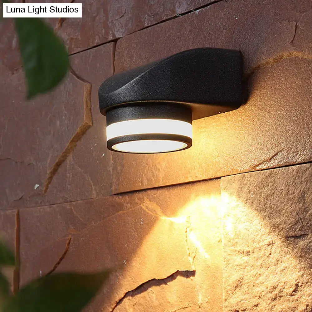 Black Tubular Wall Sconce