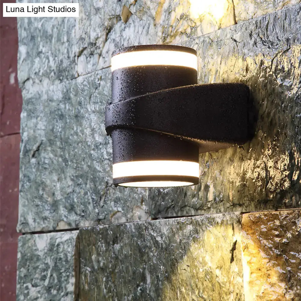Black Tubular Wall Sconce